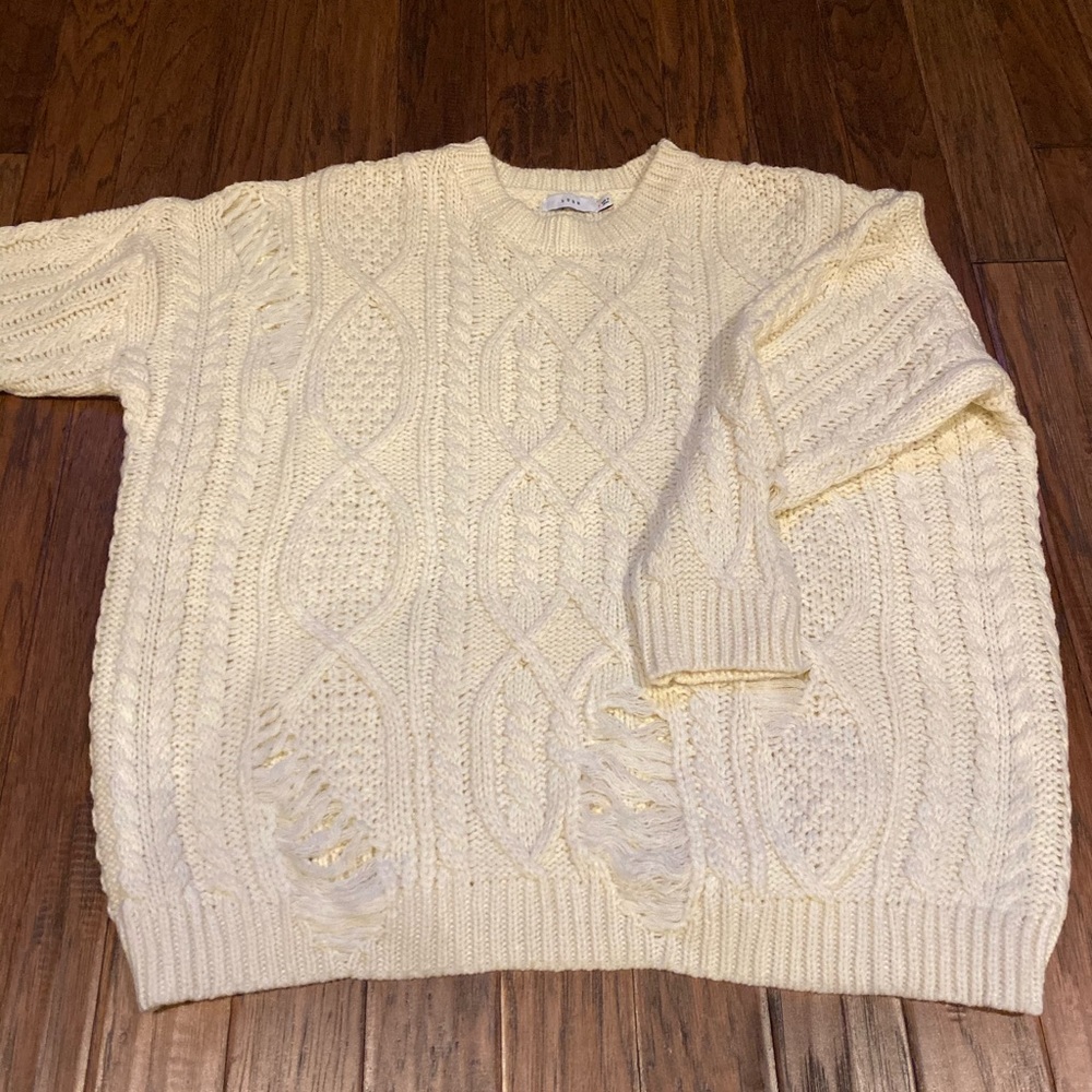 Lush Distressed Chunky Sweater